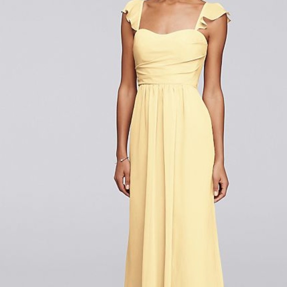 David's Bridal Dresses & Skirts - Chiffon Flutter Sleeve Dress